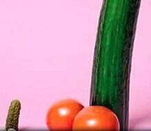 malý a zvětšený penis na příkladu zeleniny